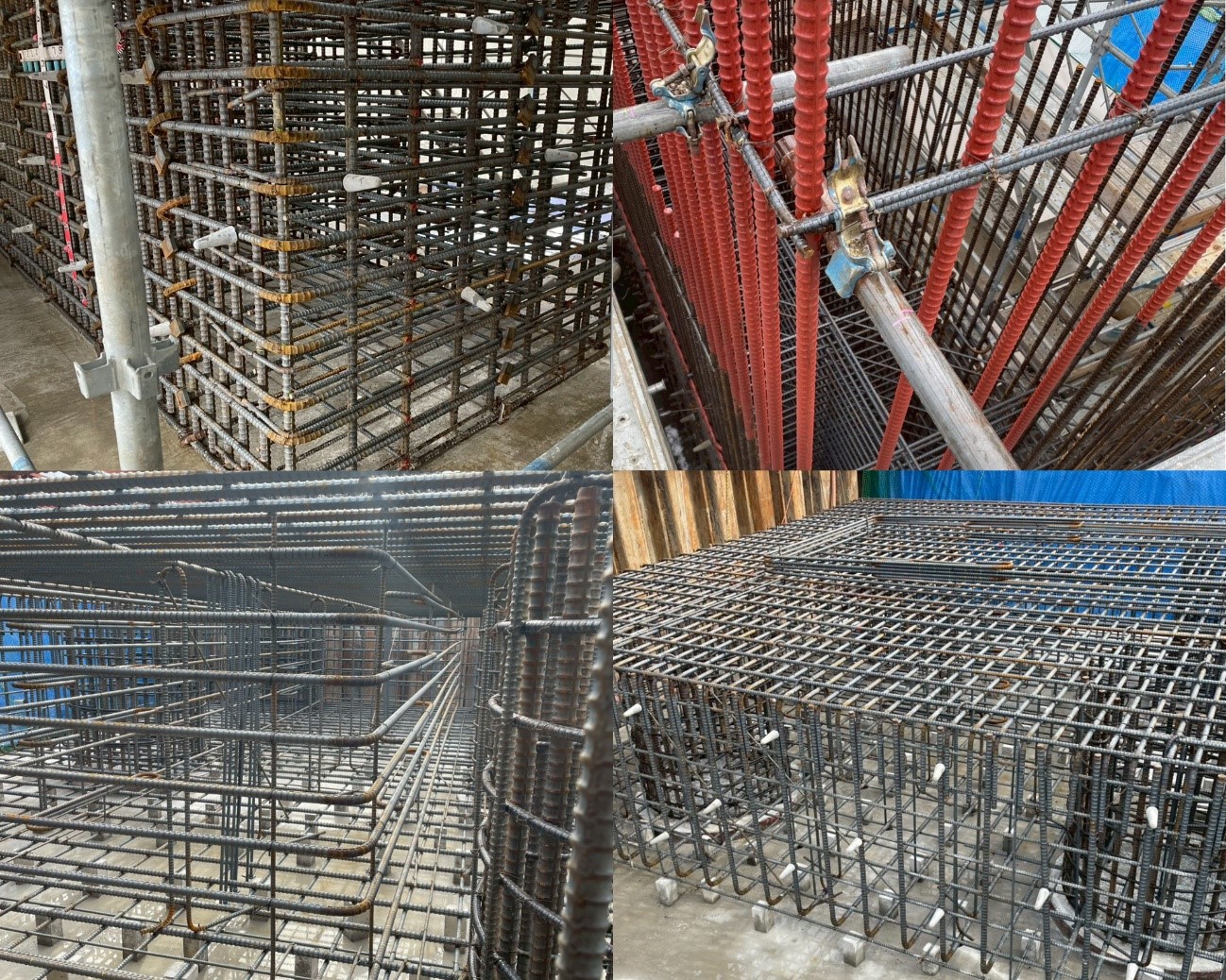 飯野新屋跨道橋下部工鉄筋工事